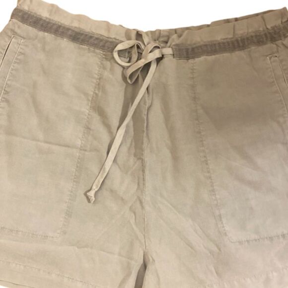 Cloth & Stone Drawstring Shorts - M cream , tencel , NWT , - Picture 2 of 5